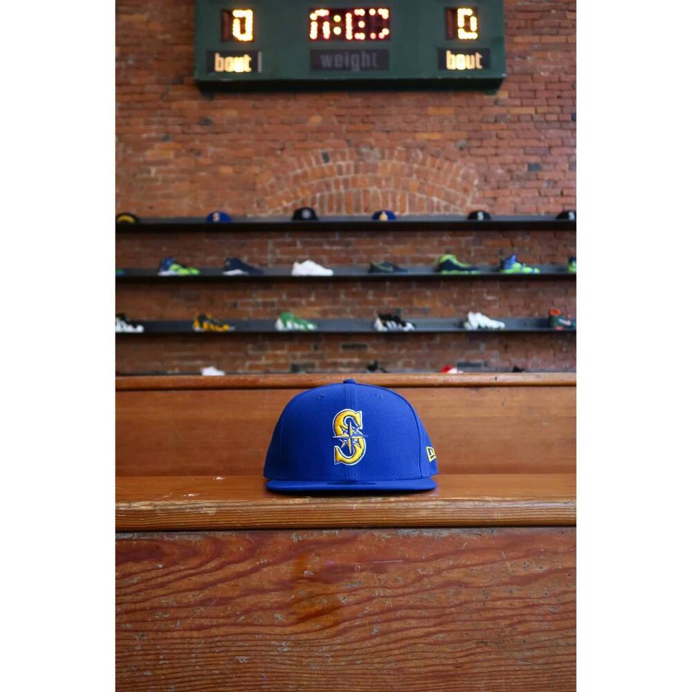 NEW NEW ERA unisex seattle mariners 59fifty fitted hat in royal blue